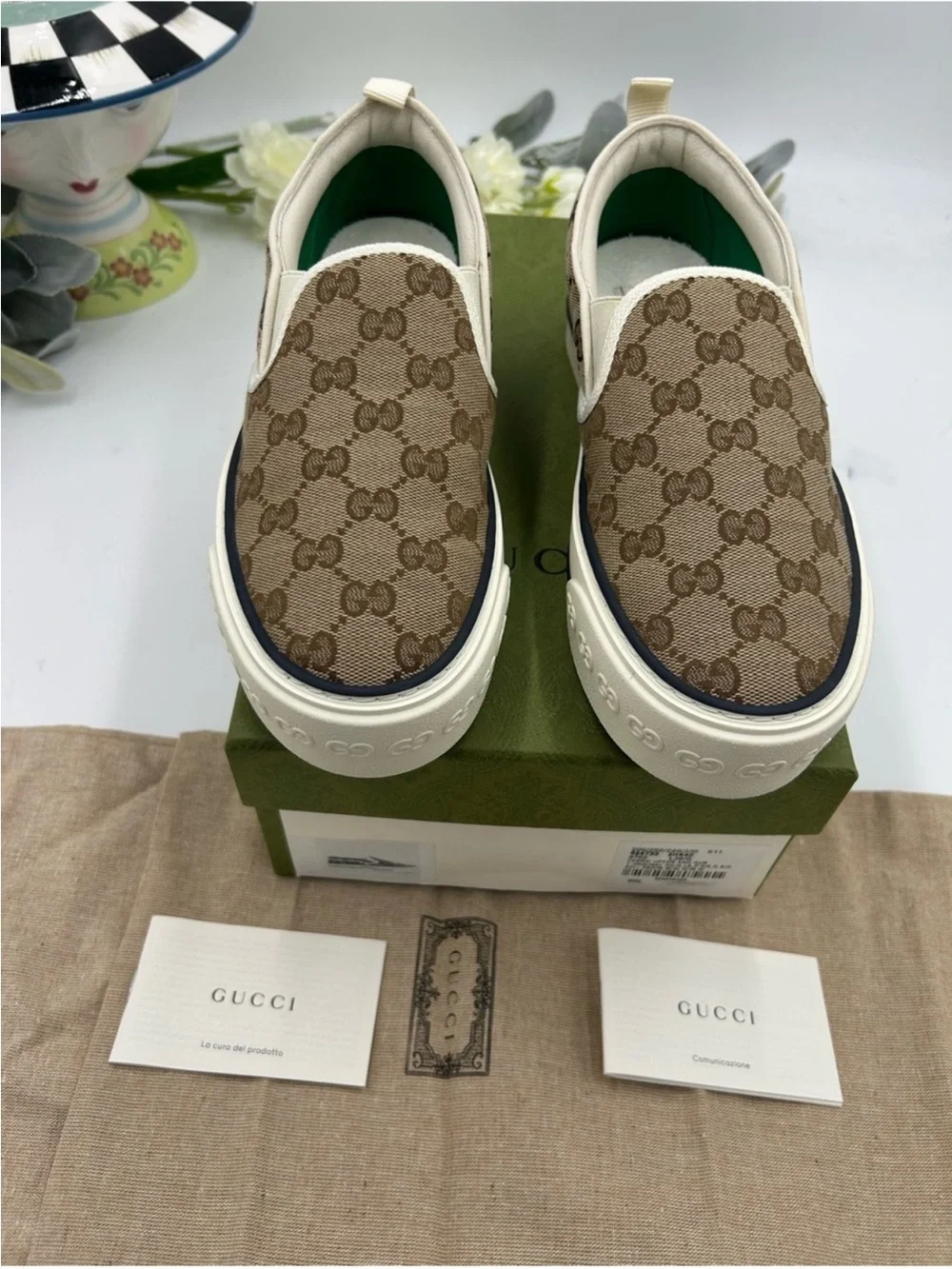 Women’s Gucci tennis 1977 slip on sneakers size 38.5 made in Italy